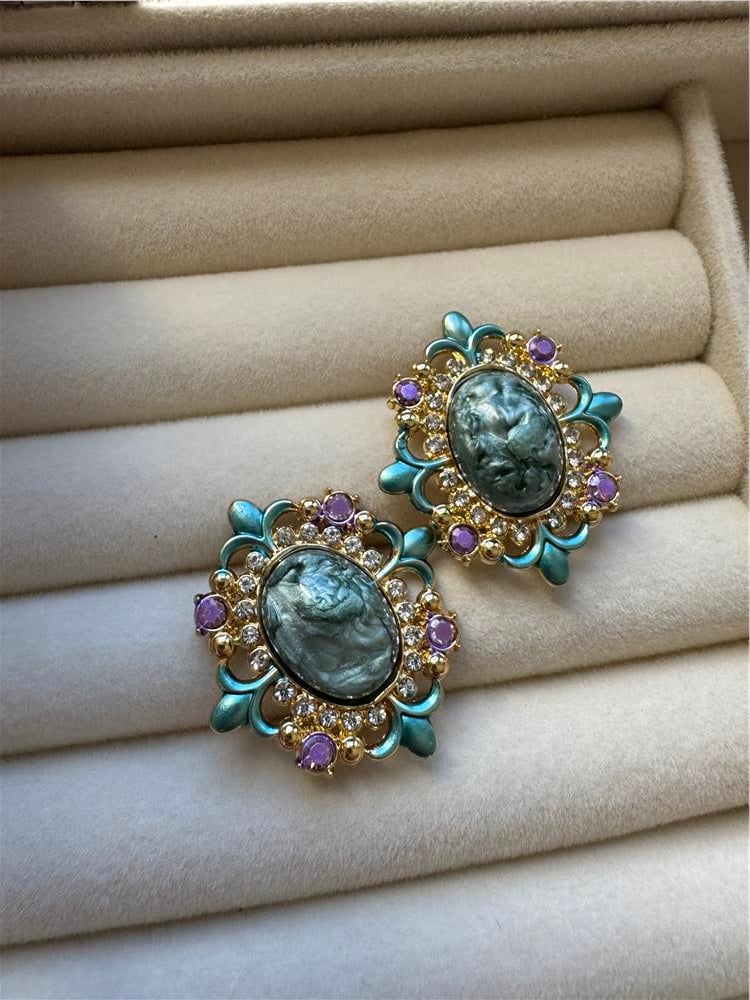 Yeşil Vintage Küpe