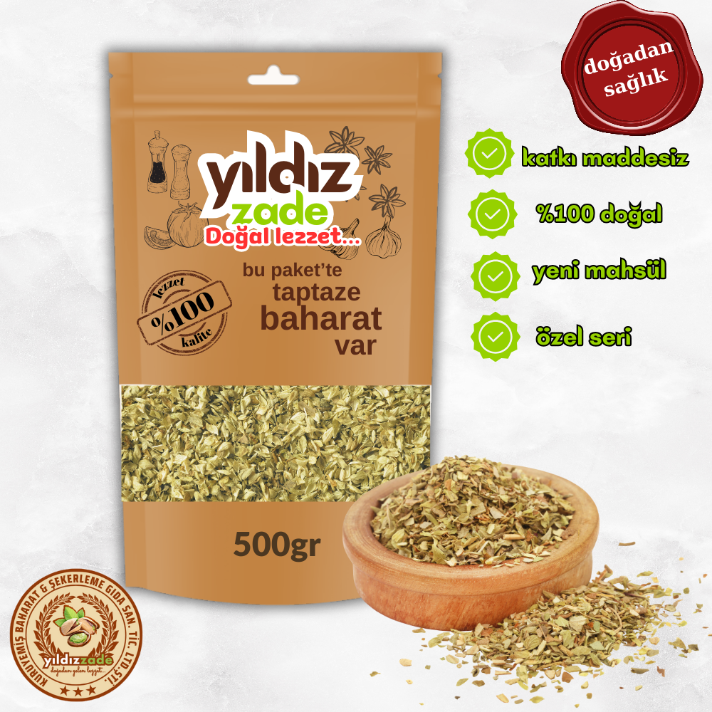yıldızzade kekik yeni mahsül 500 gr