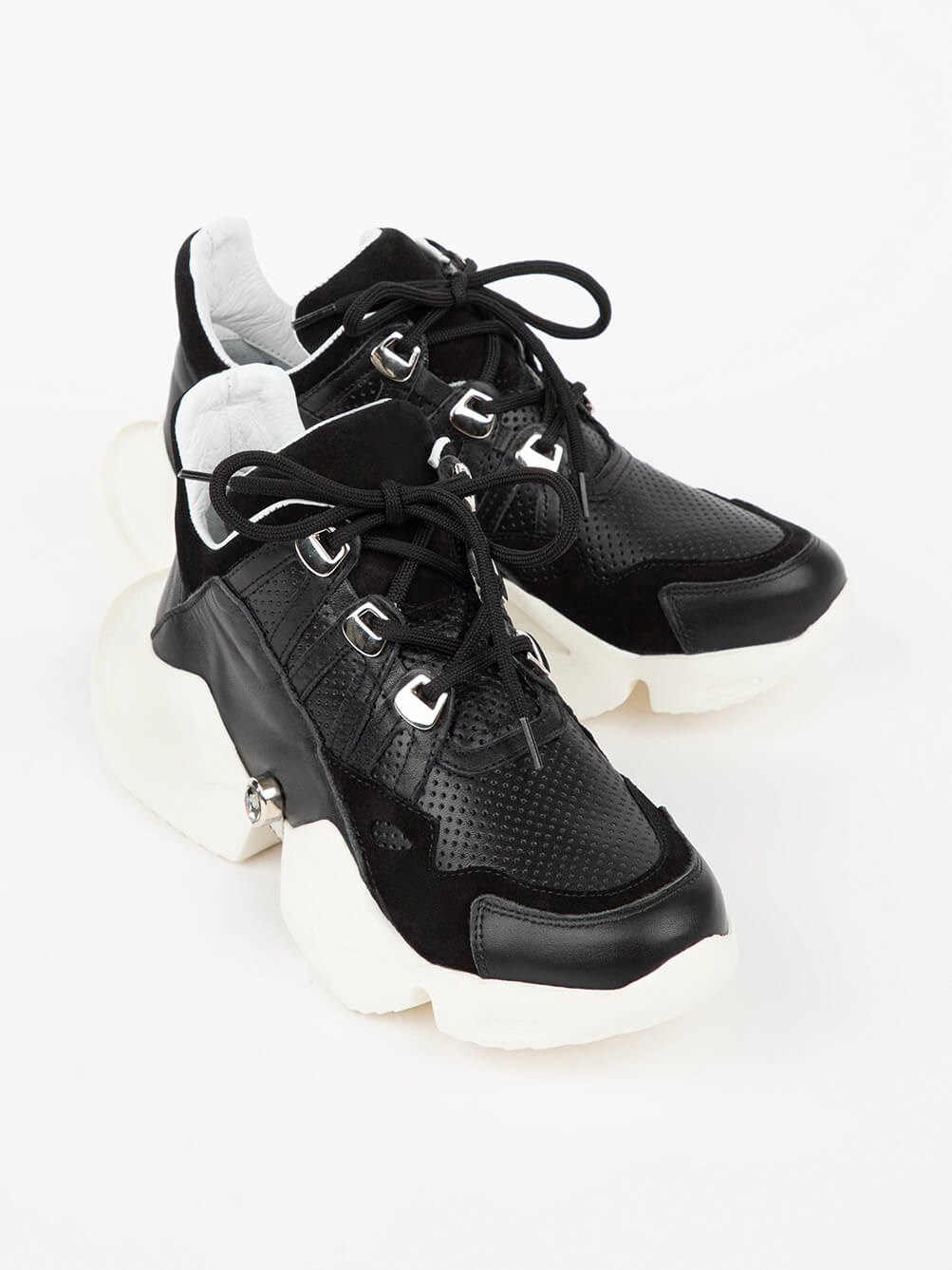 Eire Siyah Deri Kadın Sneaker