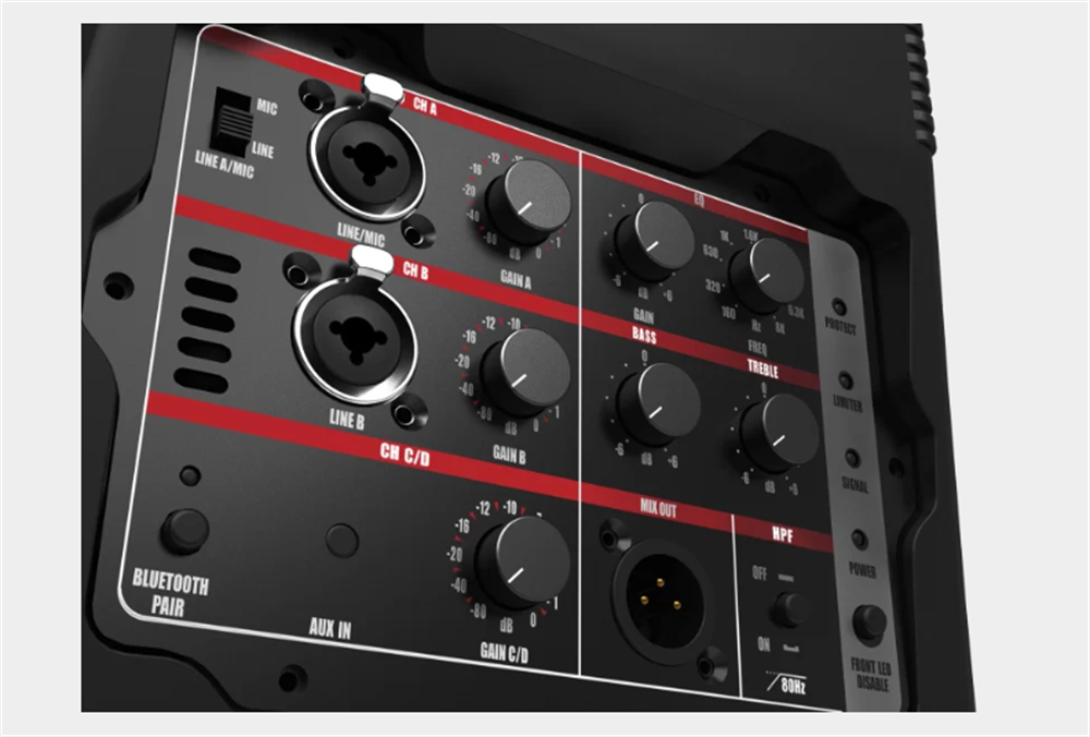 AUDİO CENTER MA-12 1600 WATT 12” AKTİF HOPARLÖR
