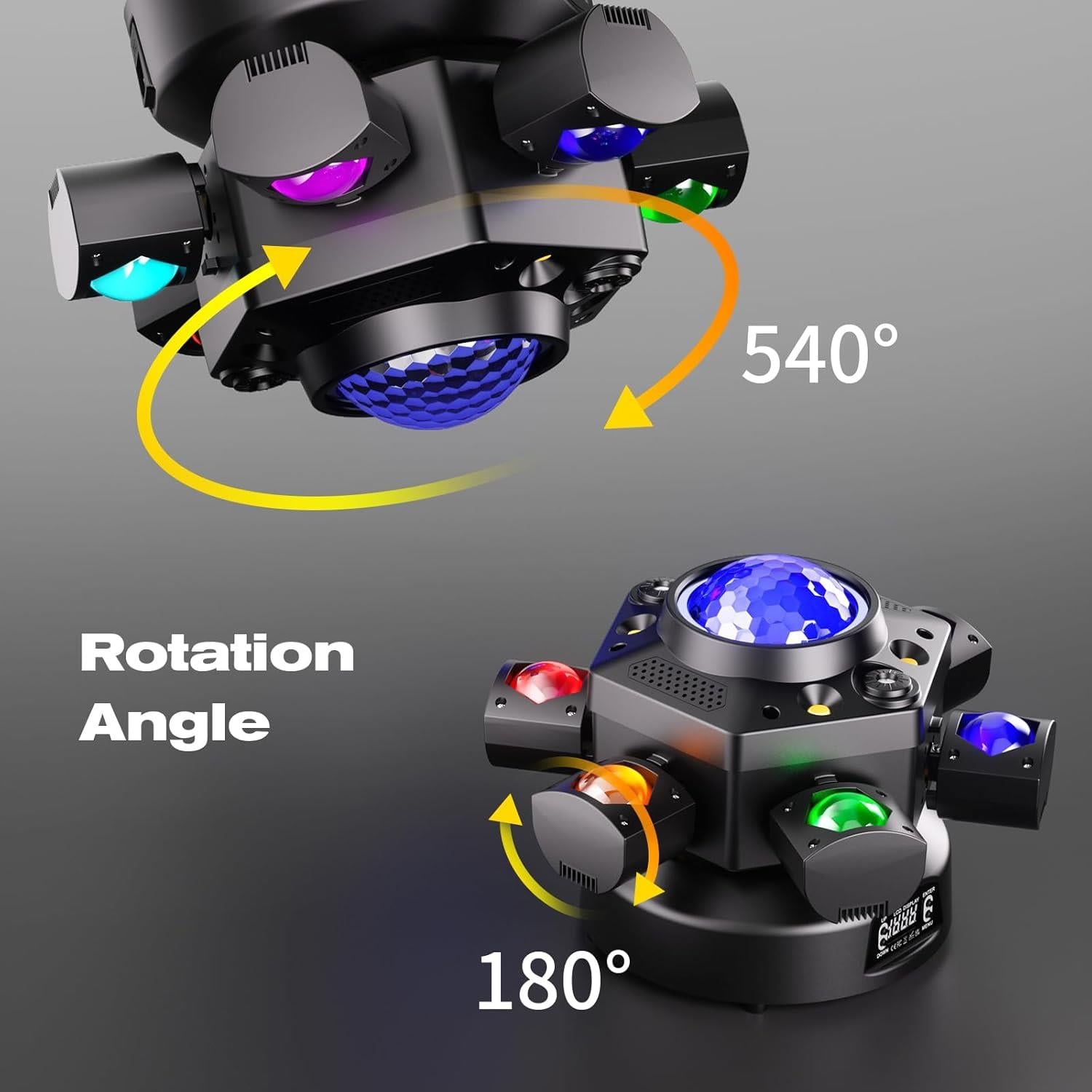 DJ PRO 6 BAŞLI CREE LED NEW EFEKTLİ 150 WATT LED STROBE LAZER ROBOT IŞIK