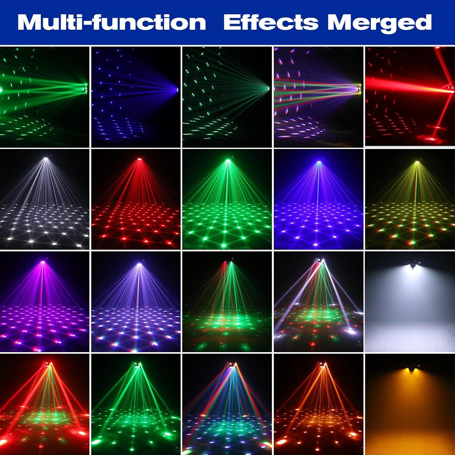 DJ PRO 6 BAŞLI CREE LED NEW EFEKTLİ 150 WATT LED STROBE LAZER ROBOT IŞIK