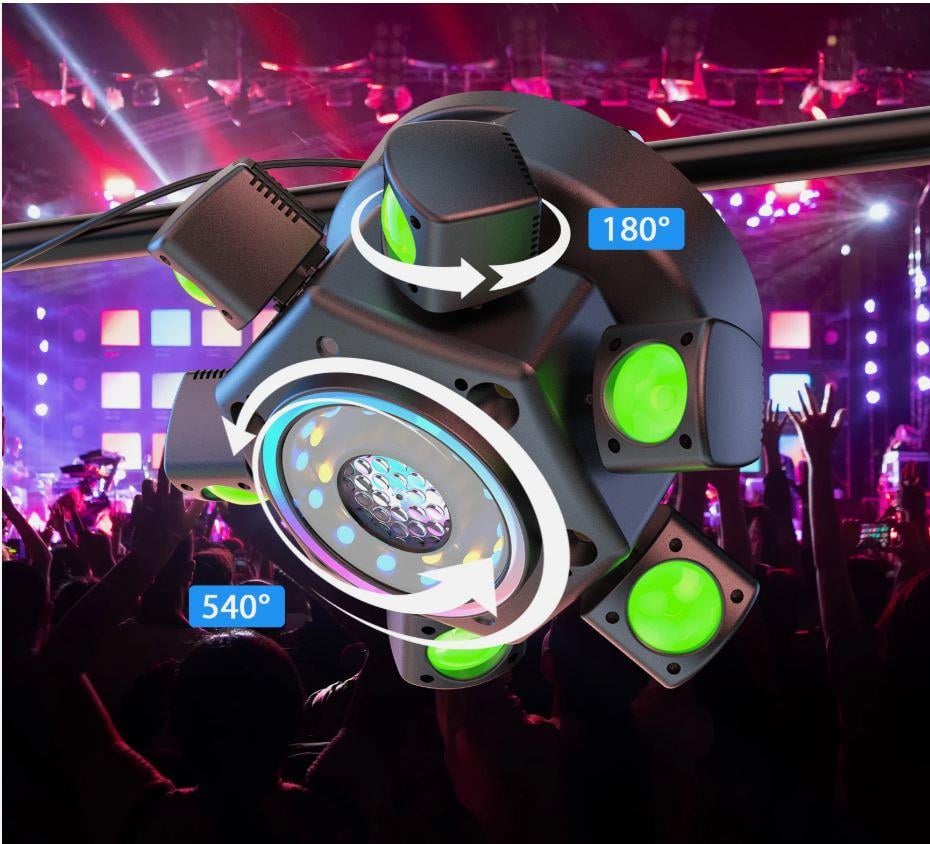 DJ PRO 6 BAŞLI LED CREE BEEEYES-2 150 WATT LED STROBE LAZER ROBOT IŞIK