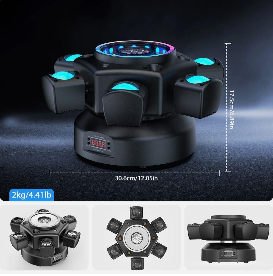 DJ PRO 6 BAŞLI LED CREE BEEEYES-2 150 WATT LED STROBE LAZER ROBOT IŞIK