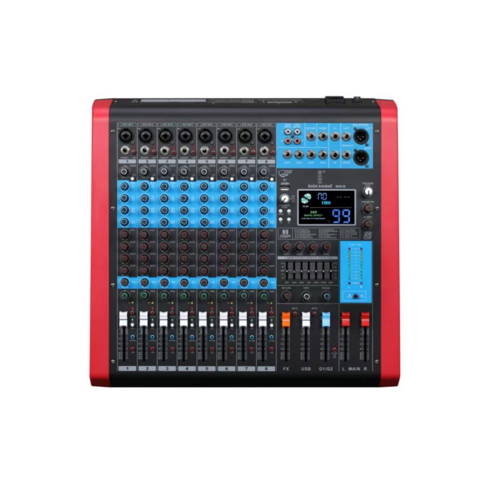 GLOBE ACOUSTIC GM84FX 8 KANAL 99 DSP EFEKTLİ 4 AUXLU DECK MİKSER