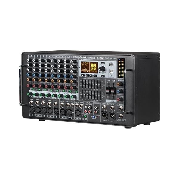 GOLD AUDİO ELITE-PUS10DSP 10 KANAL 2X600W 120 DSP EFEKTLİ ANFİLİ POWER MİKSER