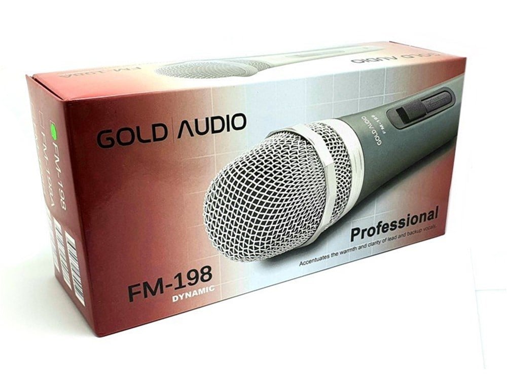 GOLD AUDİO FM-198 DİNAMİK KABLOLU EL MİKROFONU