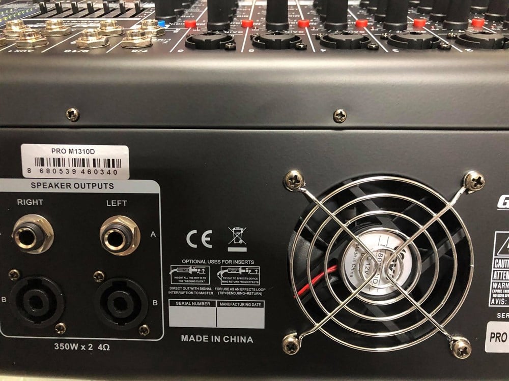 GOLD AUDIO PRO-M1310D 10 KANALLI 2X350 WATT ÇİFT AUXLU DİGİTAL EFEKTLİ ANFİLİ MİKSER