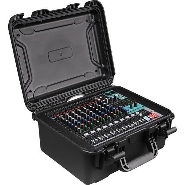 GOLD AUDIO PRO-M210P 10 KANALLI 2X350W TAŞIMA CASELİ ANFİLİ MİKSER