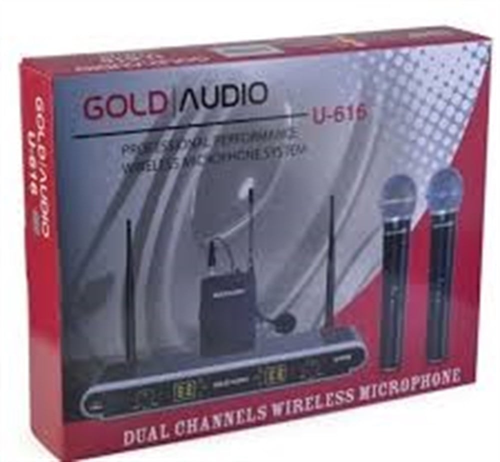 GOLD AUDİO U-616EE UHF ÇİFT EL TELSİZ MİKROFON