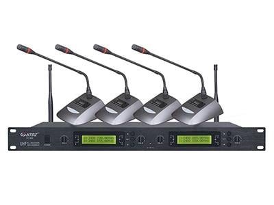 HTDZ HT-860 KABLOSUZ MASAÜSTÜ DÖRTLÜ KÜRSÜ MİKROFONU