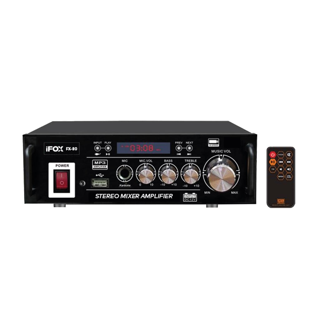 İFOX FX-80 STEREO MİKSER AMPLİFİKATÖRLER