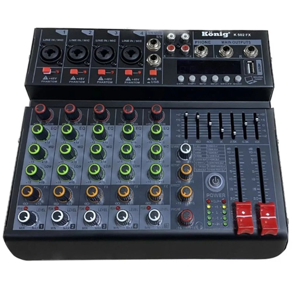 K-502 FX 6 KANALLI DECK MIXER
