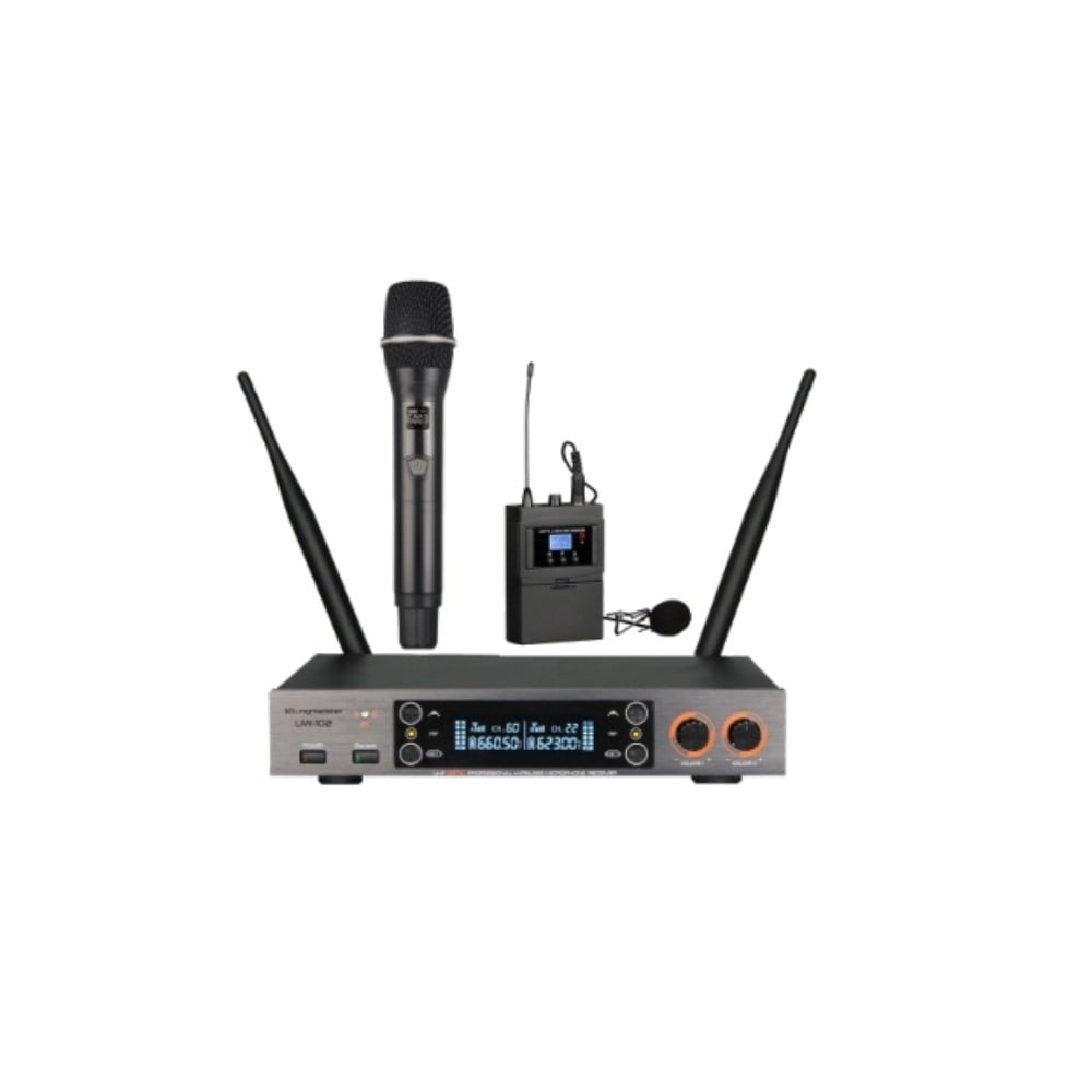 KLANGMEİSTER UW-102EY TEK EL TEK YAKA 200 KANALLI UHF TELSİZ MİKROFON