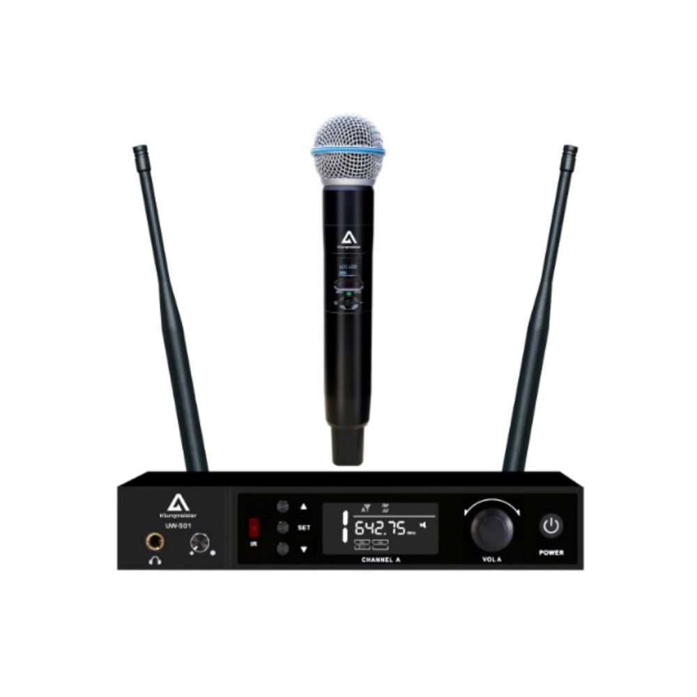 KLANGMEİSTER UW-501E TEK EL 100 KANAL UHF UZUN MENZİLLİ TELSİZ MİKROFON