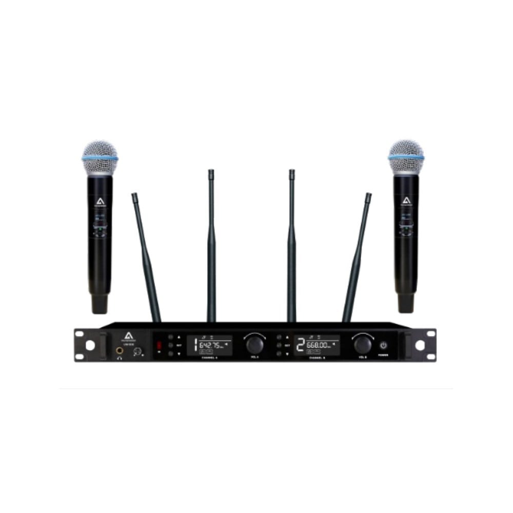 KLANGMEİSTER UW-502EE ÇİFT EL 2X100 KANAL UHF UZUN MENZİLLİ TELSİZ MİKROFON