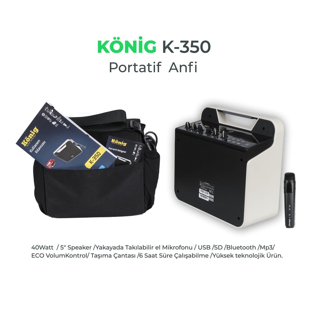 KONİG K350 PORTABLE ANFİ
