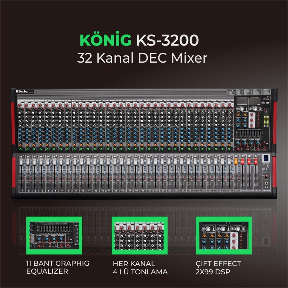 KONİG KS3200 DECK MIKSER