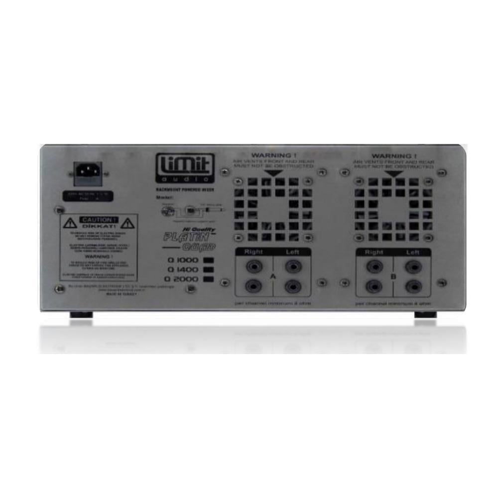 LİMİT AUDİO Q1000 7 GİRİŞLİ ÇİFT EFEKTLİ 4X250W ANFİLİ MİKSER
