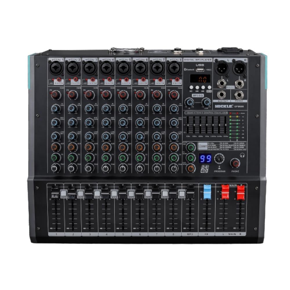 MÄCHTİG GPM608 8 KANALLI 2X250W 99 DSP EFEKTLİ TEK AUXLU ANFİLİ MİKSER