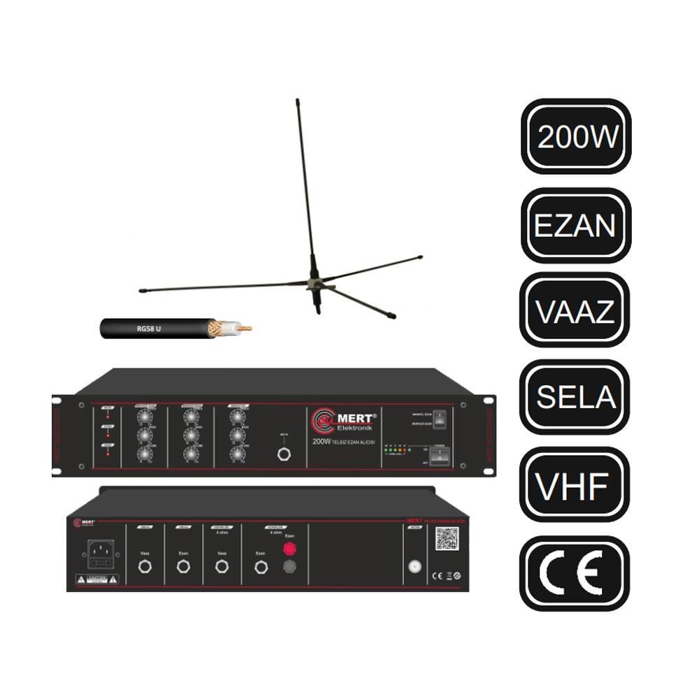 MERT ELEKTRONİK MRT5000-200 200W ANFİLİ EZAN VE VAAZ ALICISI