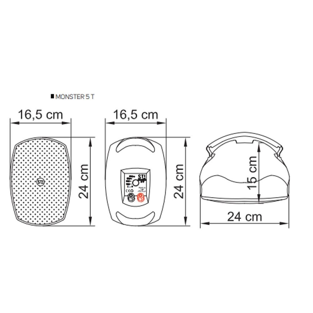 MONSTER 5-T 120W HAT TRAFOLU DUVAR TİPİ HOPARLÖR - BEYAZ