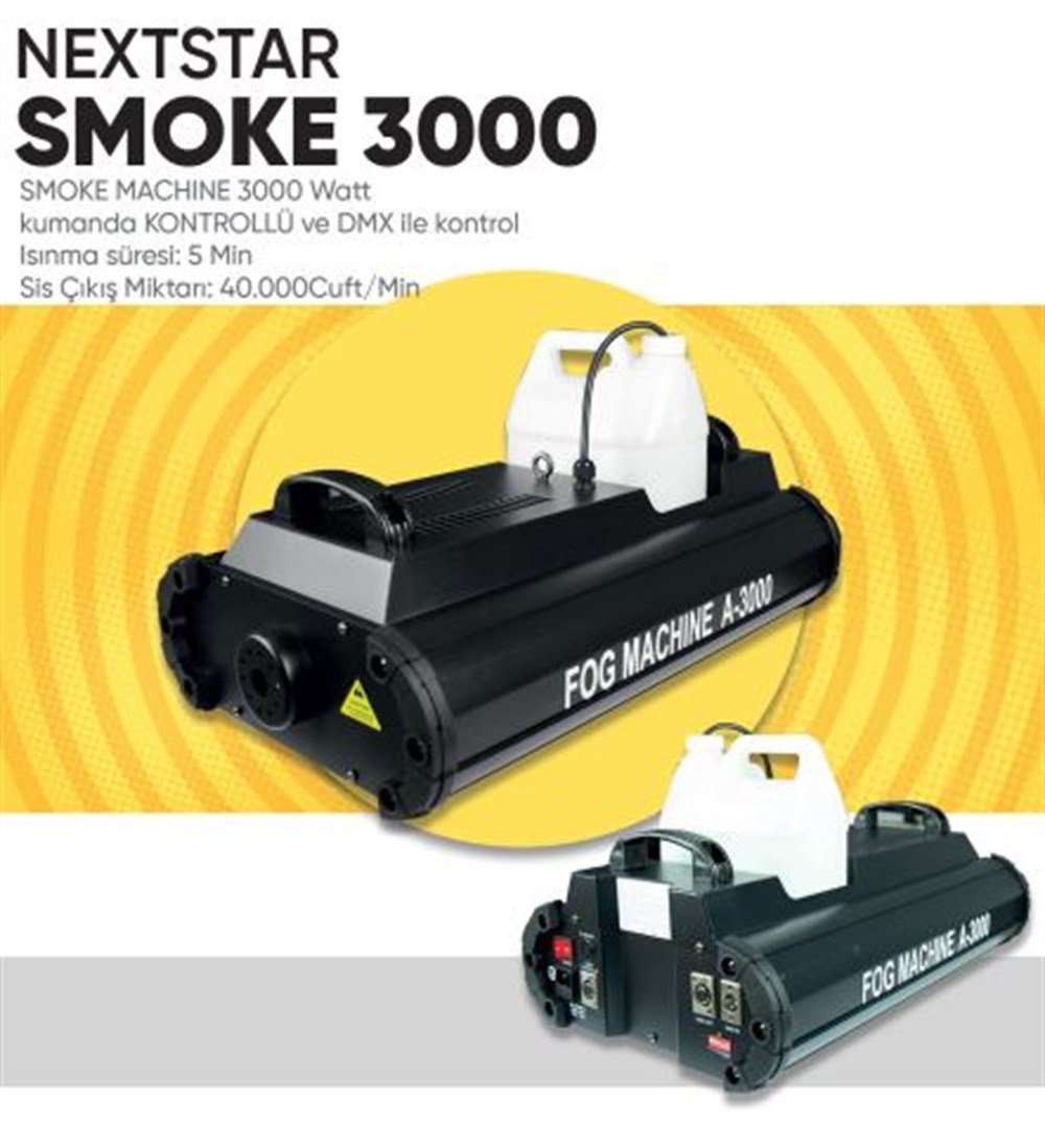 NEXTSTAR PL-1007 3000 WATT DMX FOG SİS MAKİNESİ