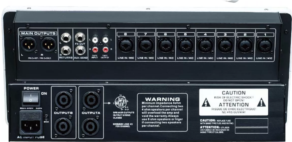 ODO MR 8M99 6 KANALLI ANFİLİ POWER MİXER