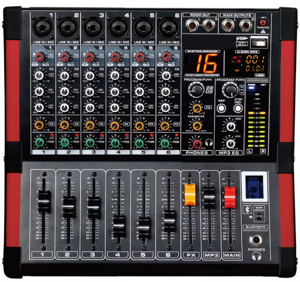 ODO MX 6M99-3 6 KANALLI 2x340 WATT ANFİLİ POWER MİXER