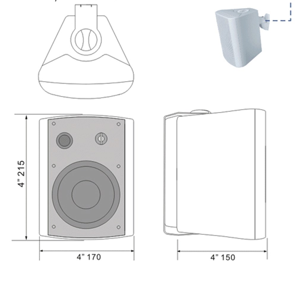 RS AUDIO QUE-6.2W 32W-100V / 80W DUVAR HOPARLÖRÜ