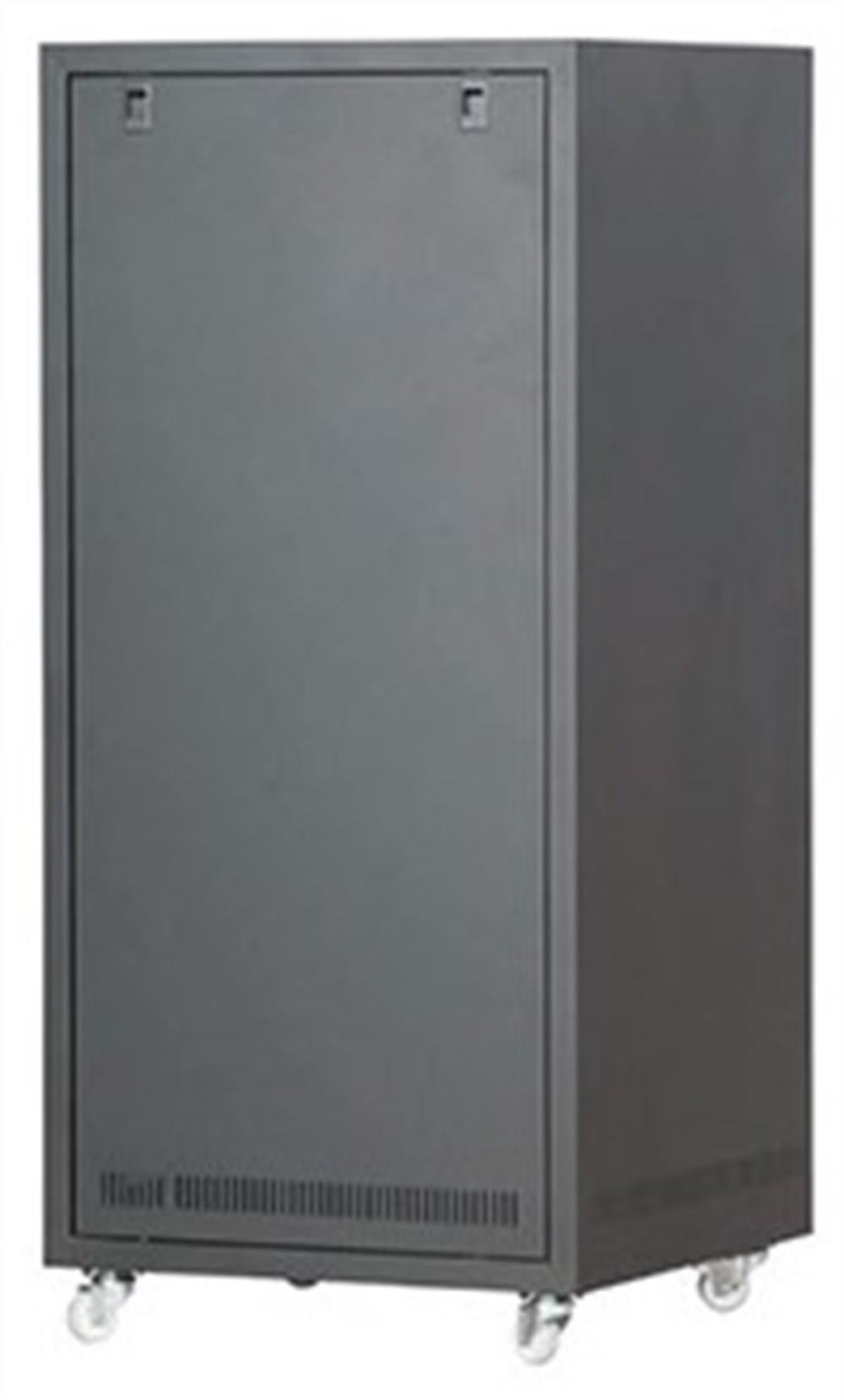 SETRACK 16U 600X800 CAMLI TEKERLEKLİ RACK KABİNET+SABİT RAF+2Lİ FAN MODÜLÜ