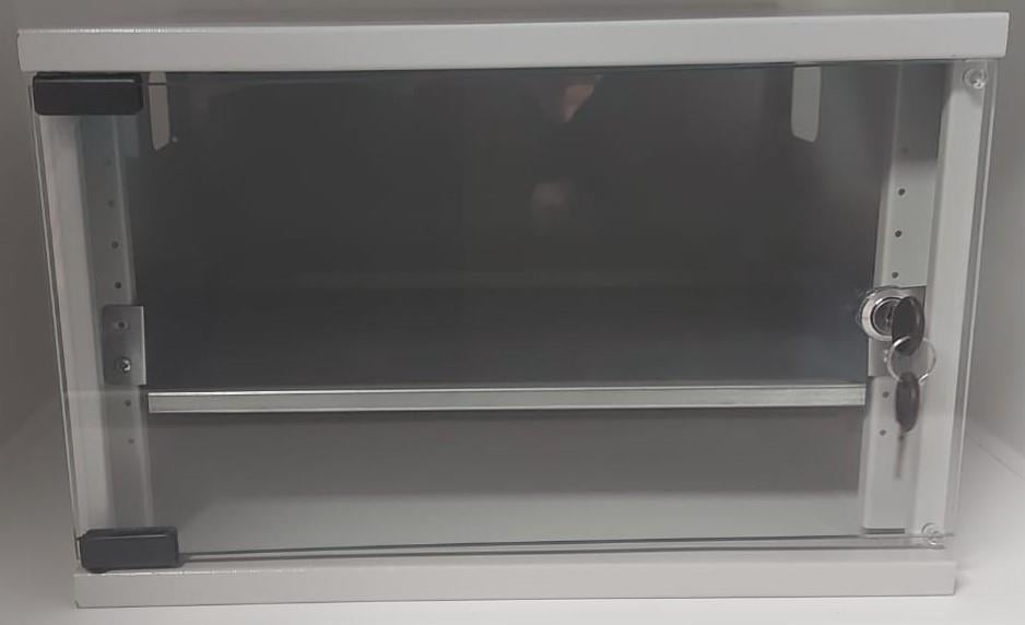 SETRACK 19' 1U 39X33X25 CM DVR PANO NVR CCTV CAMLI KAPAKLI DUVAR TİPİ RACK KABİNET 