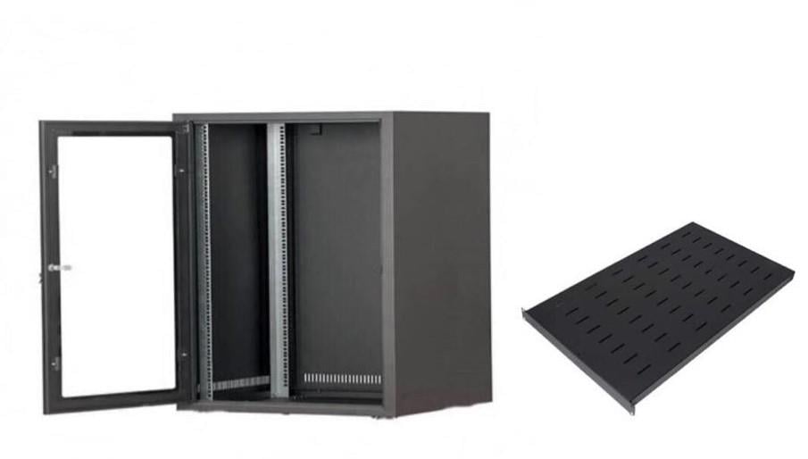 SETRACK 19'' 7U 600X600 DUVAR TİPİ RACK KABİNET+SABİT RAF