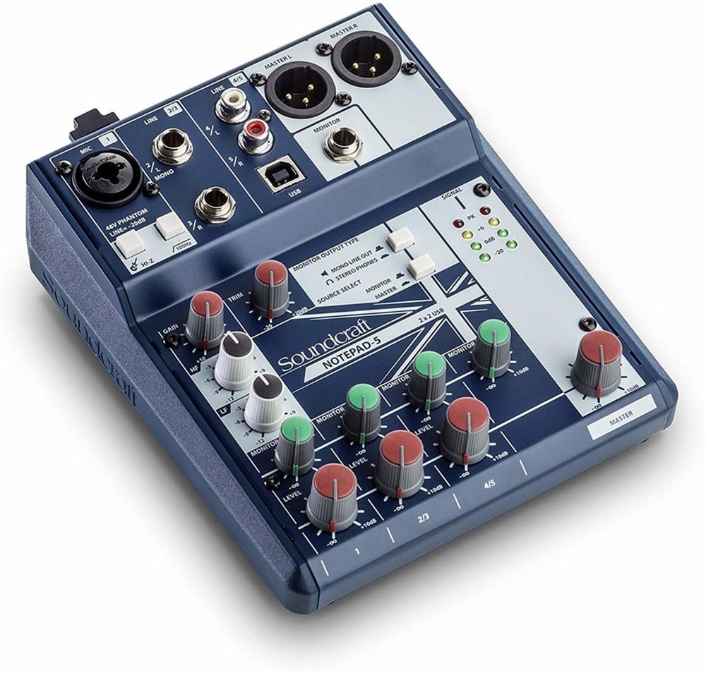 SOUNDCRAFT NOTEPAD-5 5 KANALLI EFEKTLİ DECK MİKSER