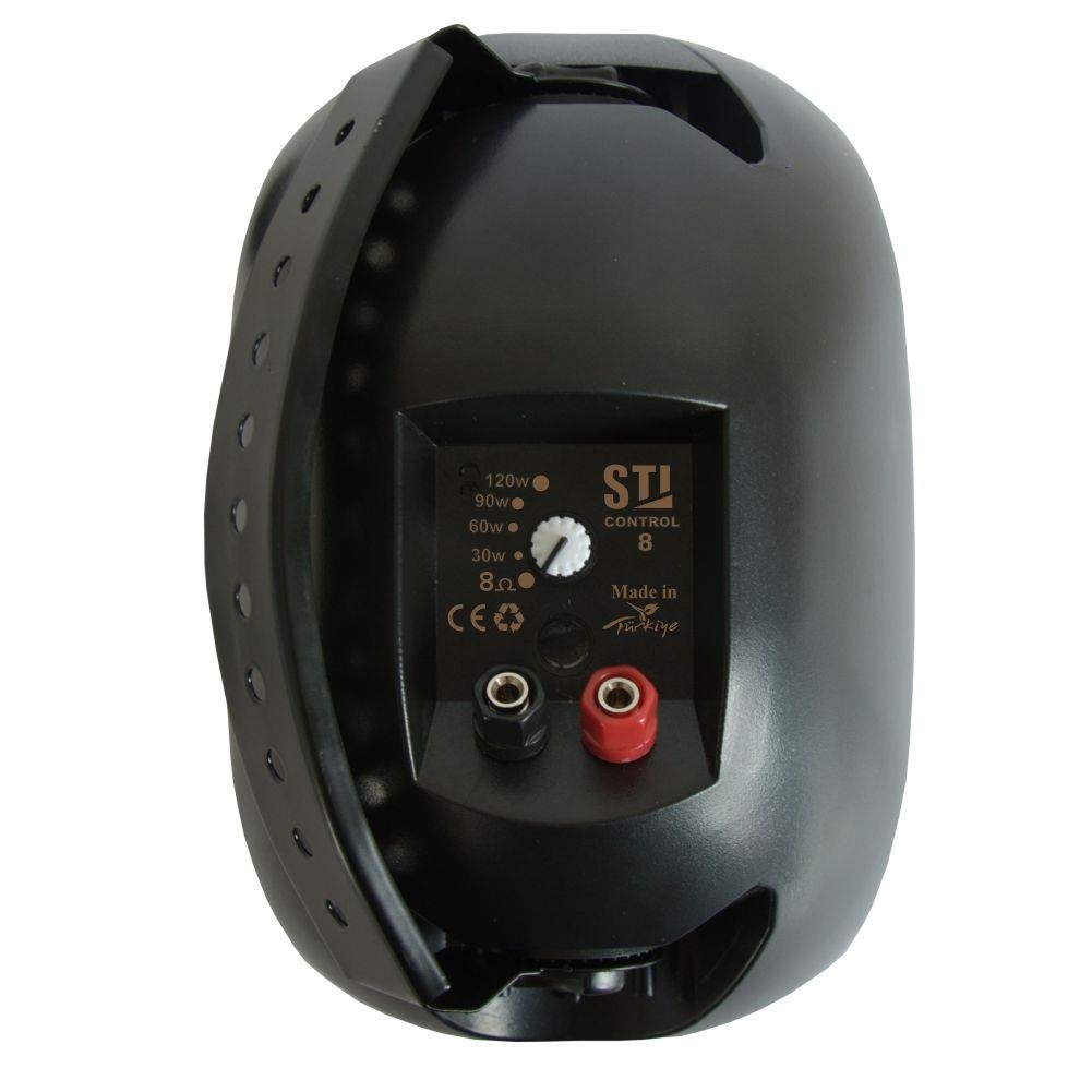 STİ CONTROL-8 120 WATT TRAFOSUZ DUVAR TİPİ HOPARLOR (SİYAH)