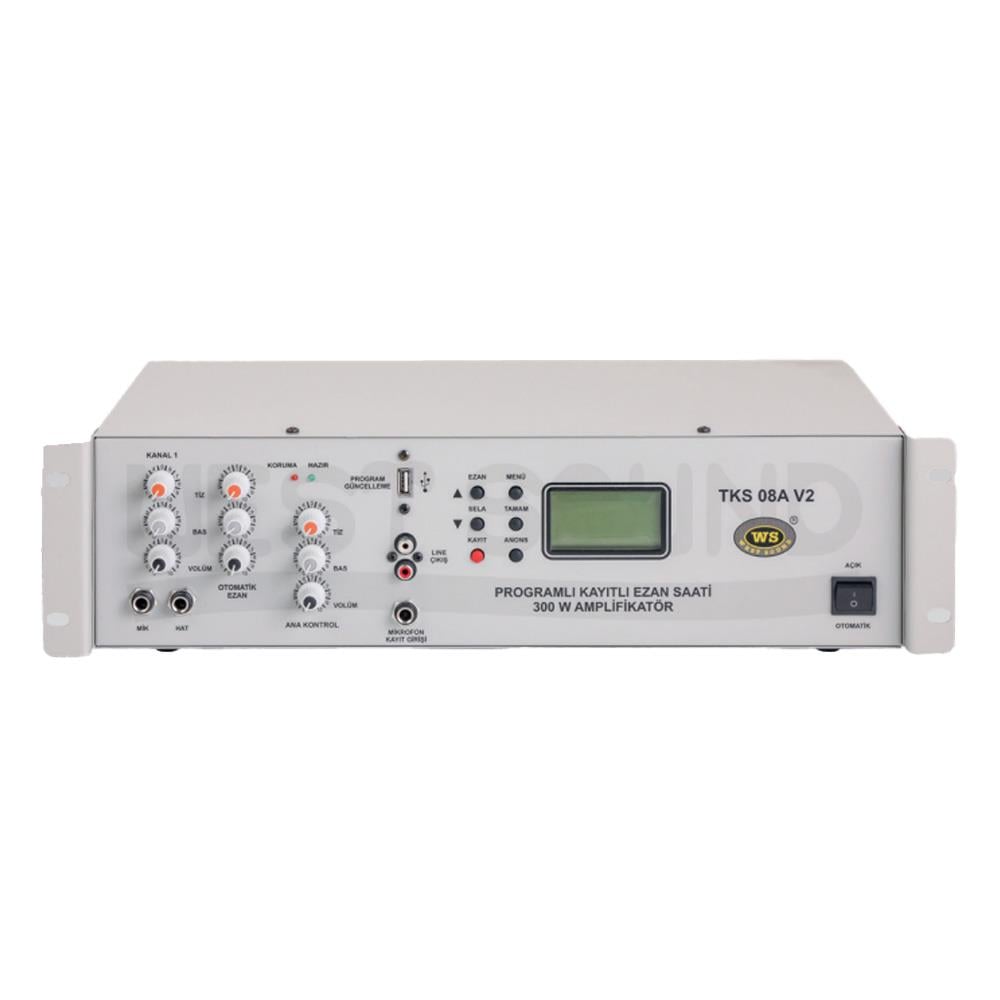 TKS 08 A V2 PROGRAMLI EZAN SAATİ (AMPLİFİKATÖR TİPİ)