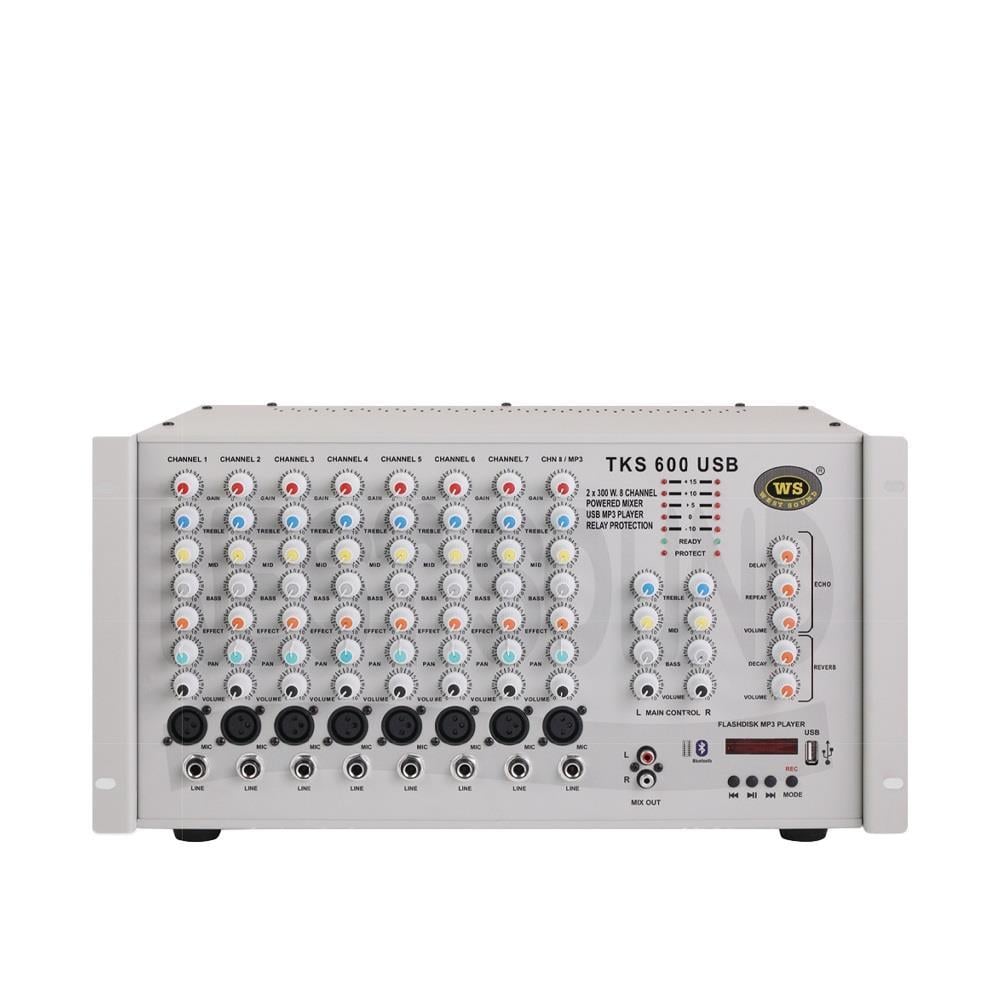 WEST SOUND TKS 600 EF USB PRO MİKSERLİ AMFİ