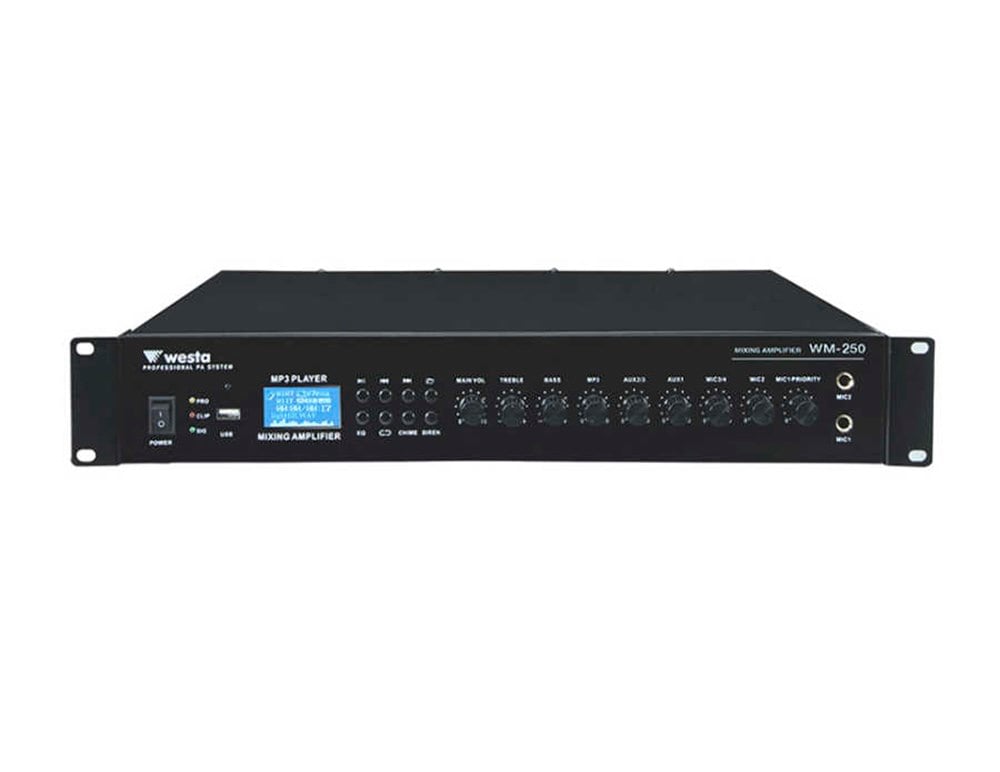 WESTA WM-250 UT AMFİ 250 WATT USB /MP3 5 BÖLGE
