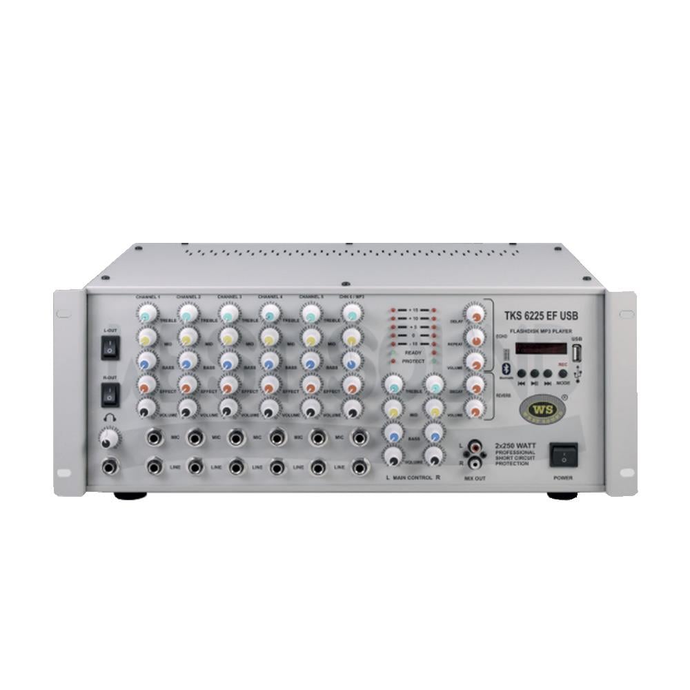 WESTSOUND TKS 6225 EF USB PROFESYONEL MİKSERLİ AMFİ