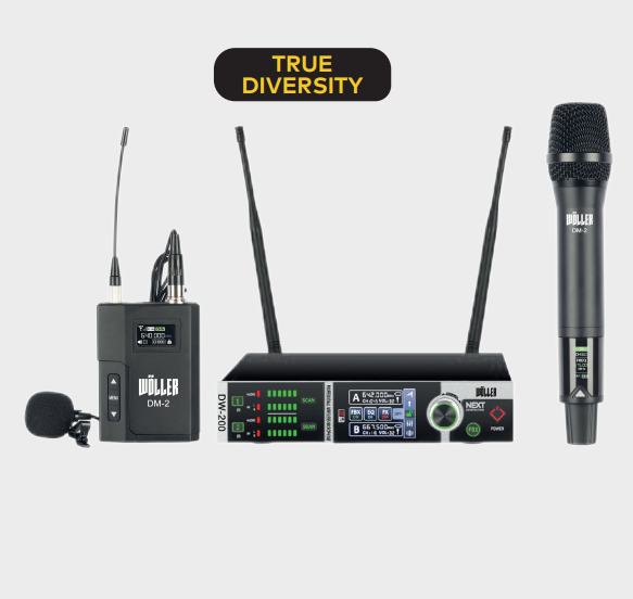 WÖLLER DW-200EY ÇİFT YAKA ÇİFT KANAL TELSİZ MİKROFON