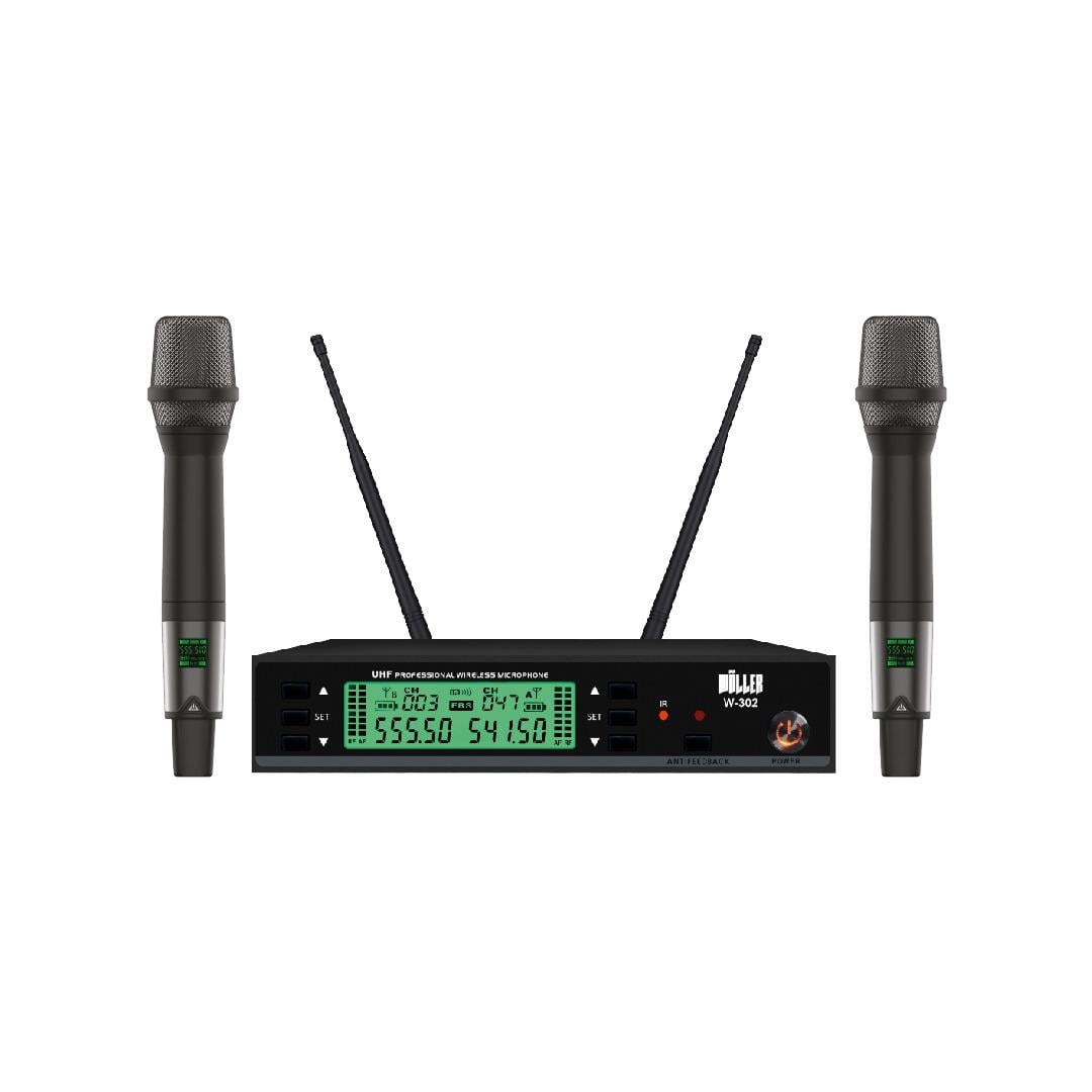 WÖLLER W-302EE ÇİFT EL DİGİTAL TELSİZ MİKROFON (ANTİ FEEDBACK TEKNOLOJİ)