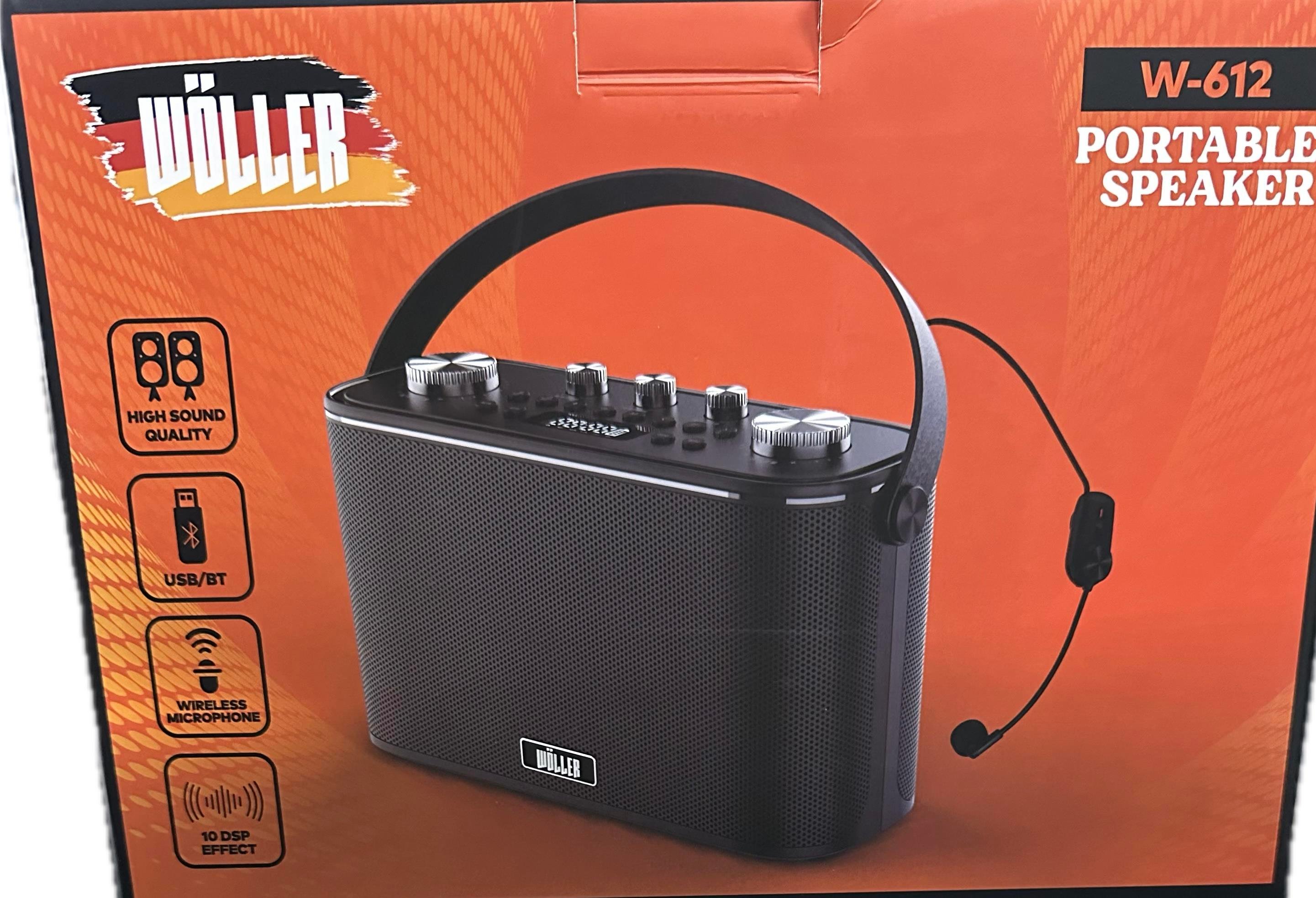 WÖLLER W-612H 150W TEK KAFA (HEADSET) MİKROFONLU TAŞINABİLİR HOPARLOR