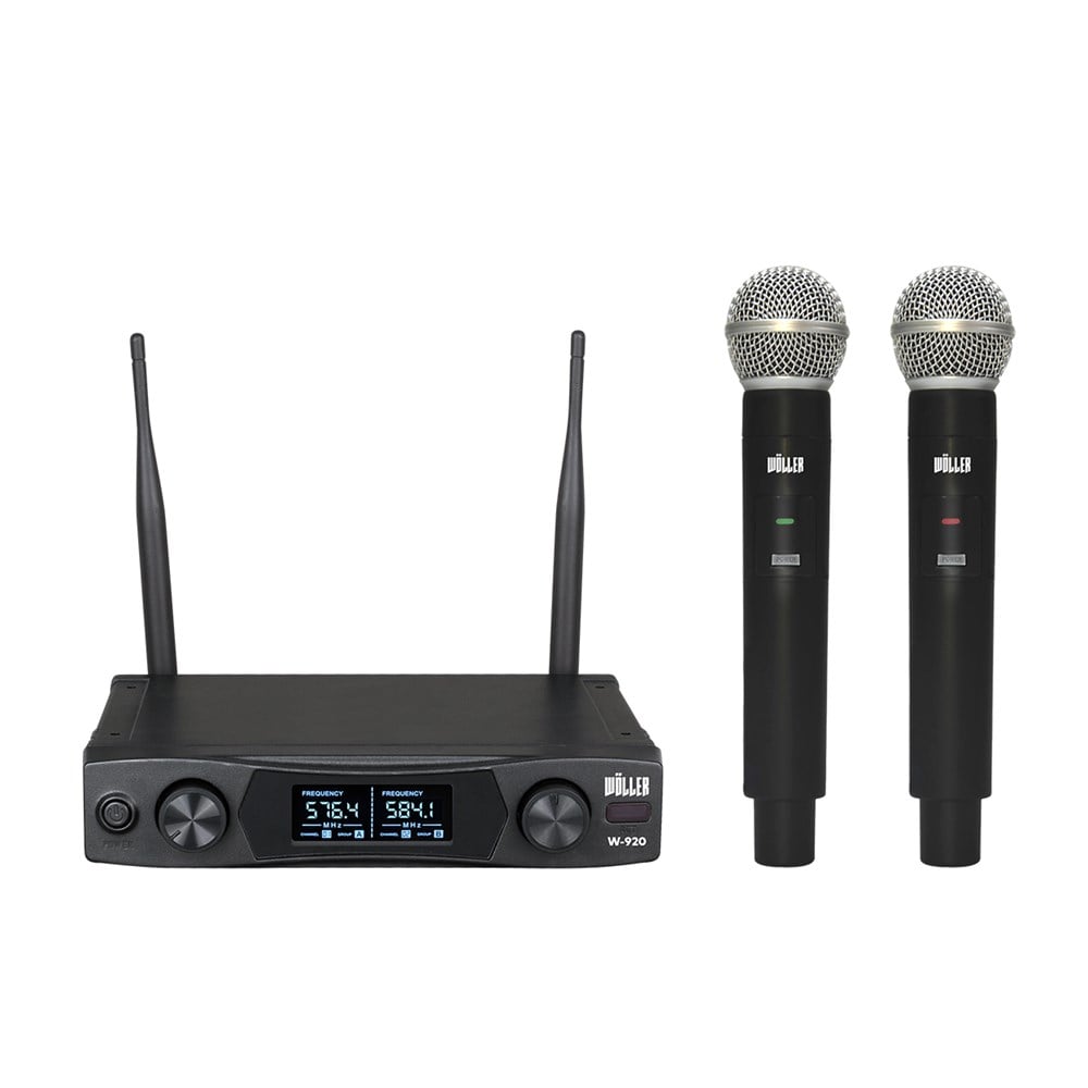 WÖLLER W-920EE UHF ÇİFT KANAL LED EKRAN KABLOSUZ MİKROFON