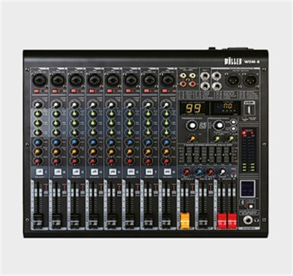 WÖLLER WDM-8 8 MONO GİRİŞ / 2 AUX 8 KANALLI DECK MİKSER