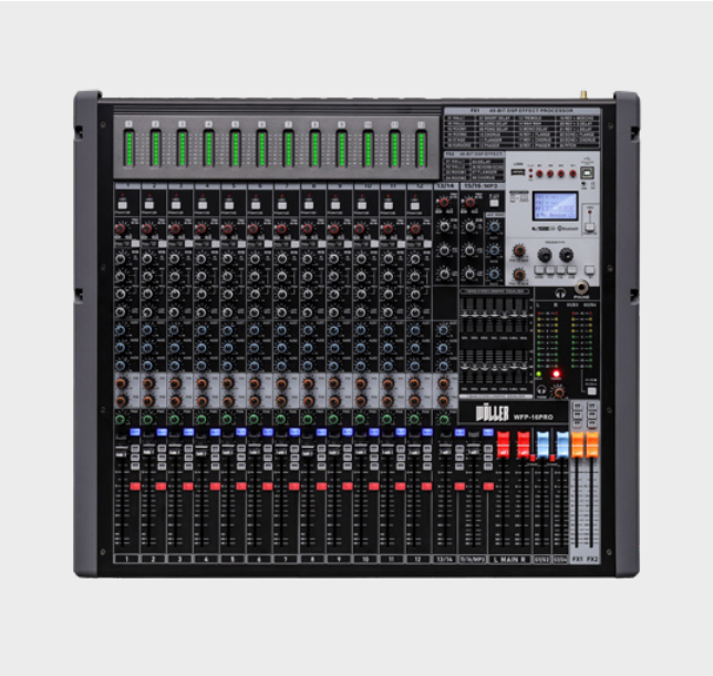 WÖLLER WFP-16PRO 16 KANALLI ÇİFT EFEKTLİ 3 AUXLU 2x1500 WATT POWER MİKSER