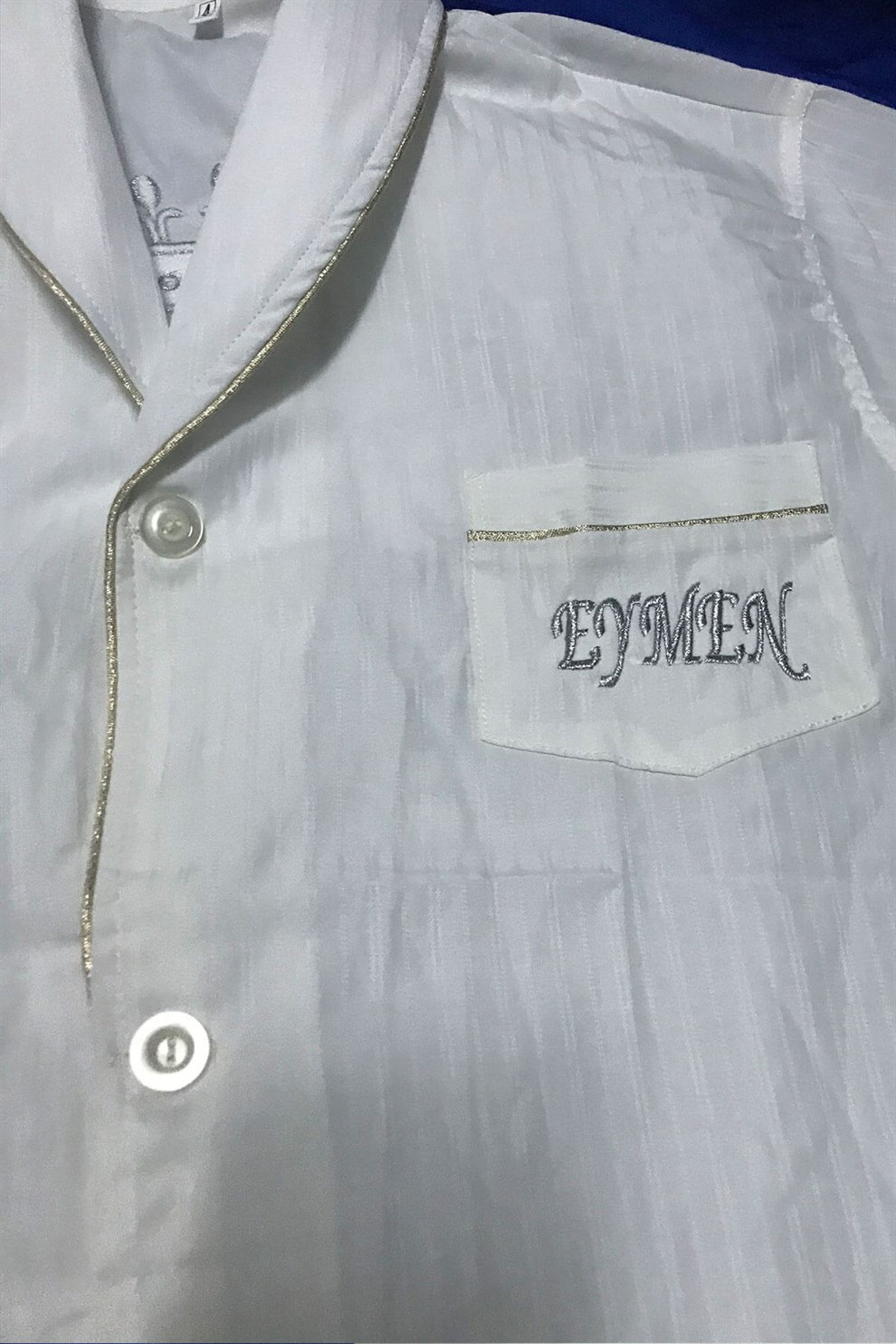 İsim Nakışlı Pijamaİsime Özel Gümüş Nakışlı Sünnet Pijaması