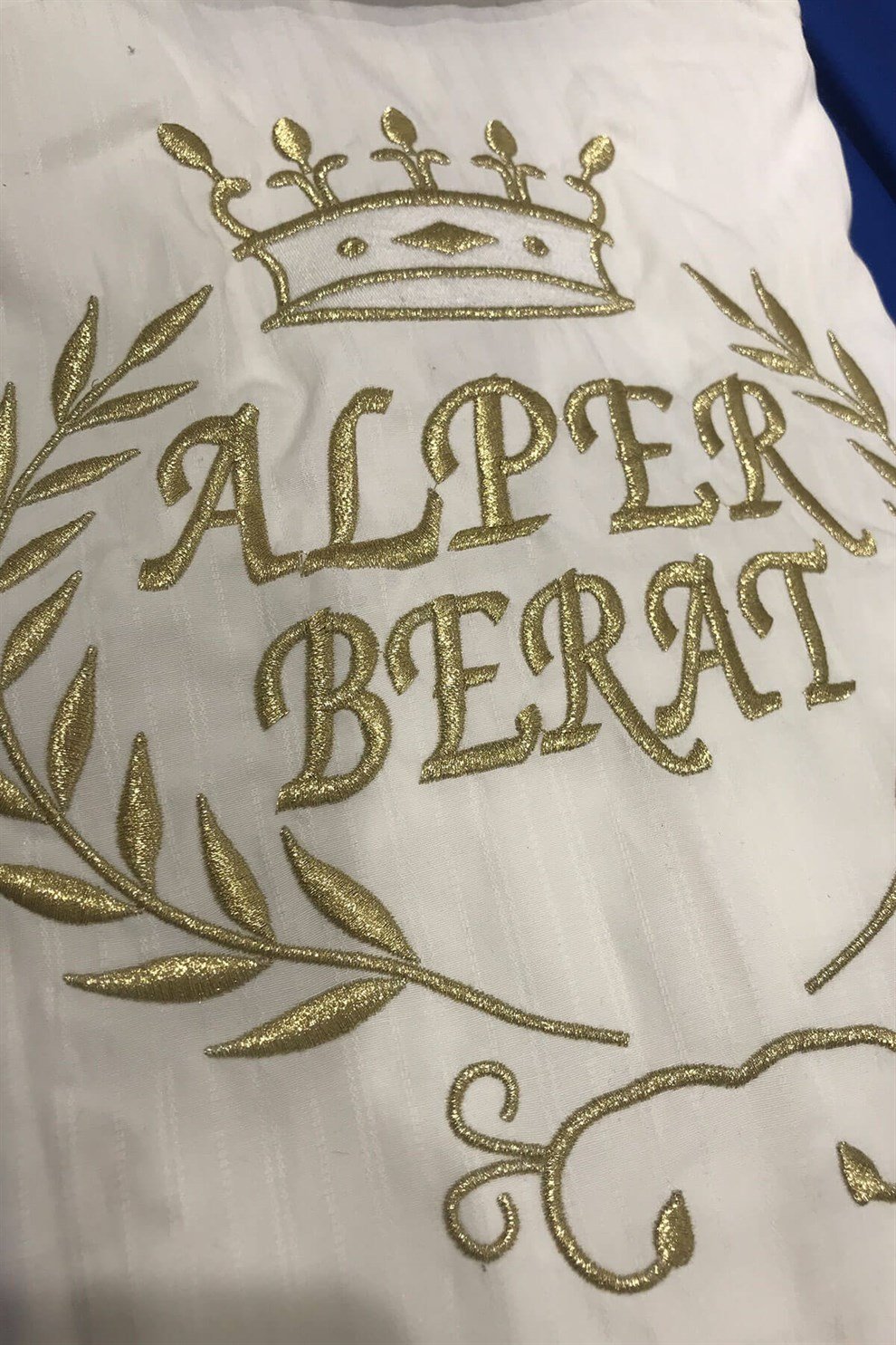 İsimli Pijamaİsime Özel İsim Nakışlı Krem Altın Sünnet Pijaması