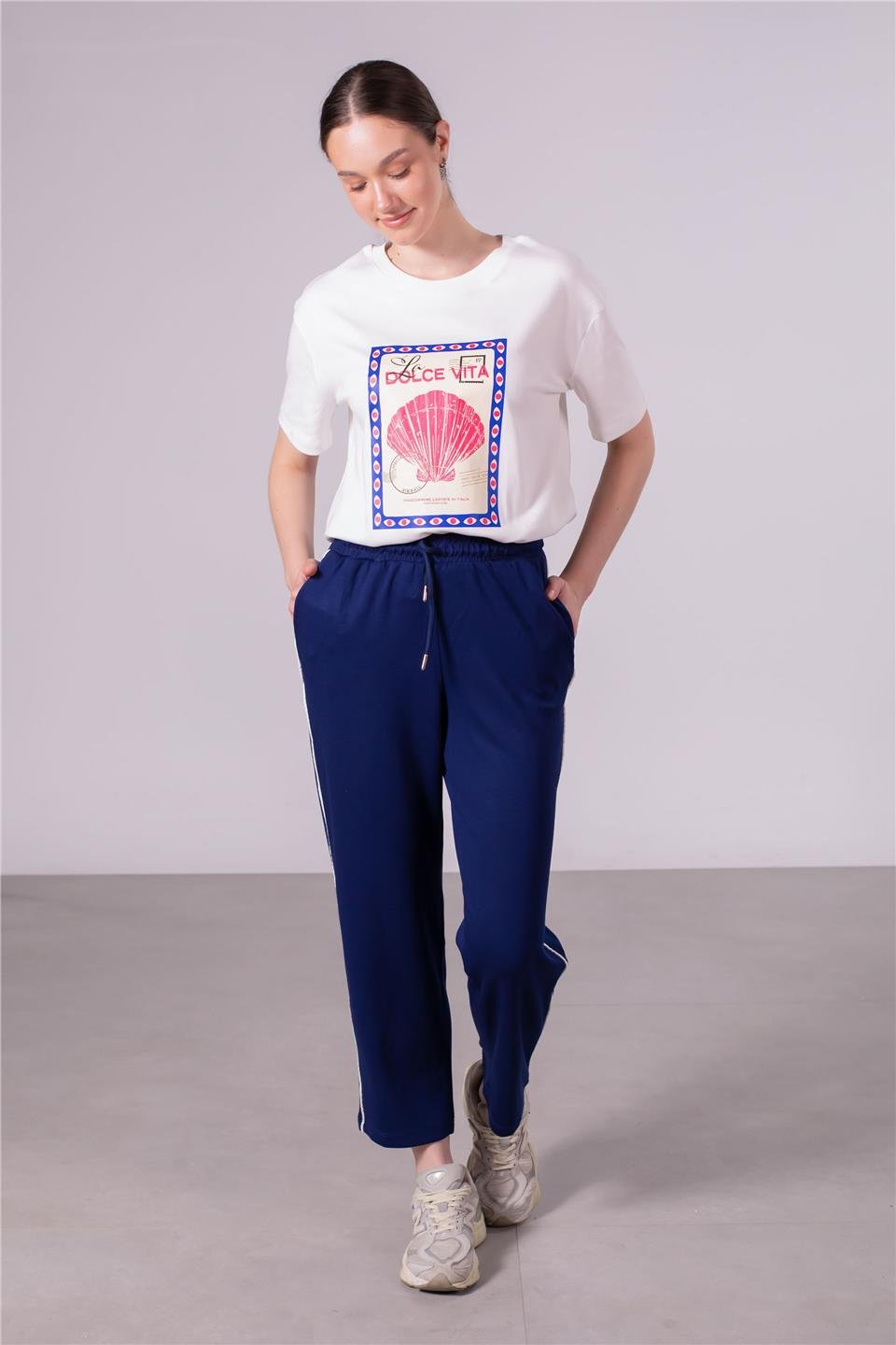 Ara biye cepli pantolon-DVN0973 Lacivert