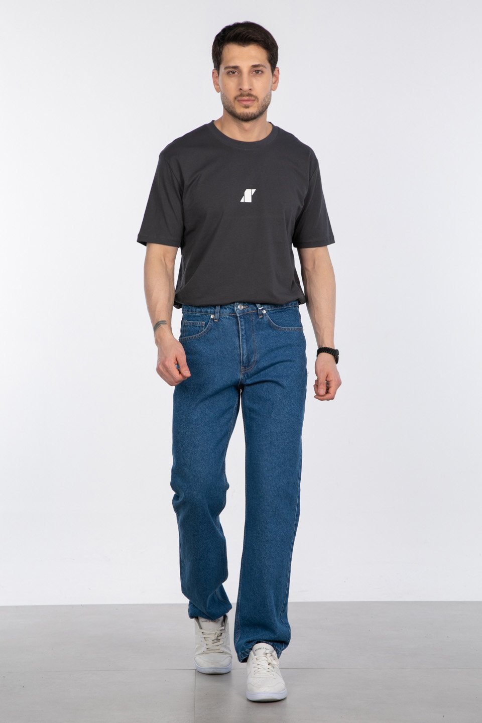 Baggy pantolon-1593 Mavi