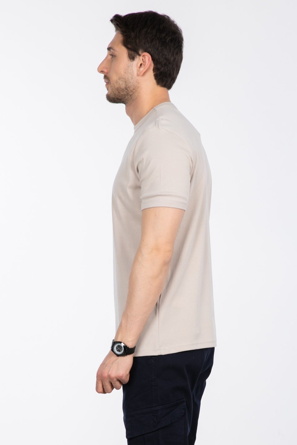 Basic t-shirt-2143-1 Taş